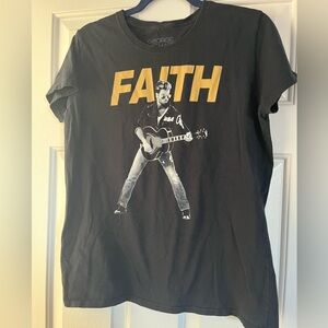 Retro 80s George Michael Faith T Shirt youth size Large bright colored logo